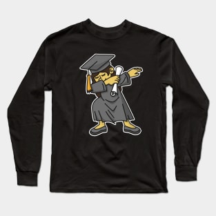 Asian girl student dab dabbing graduation school Long Sleeve T-Shirt